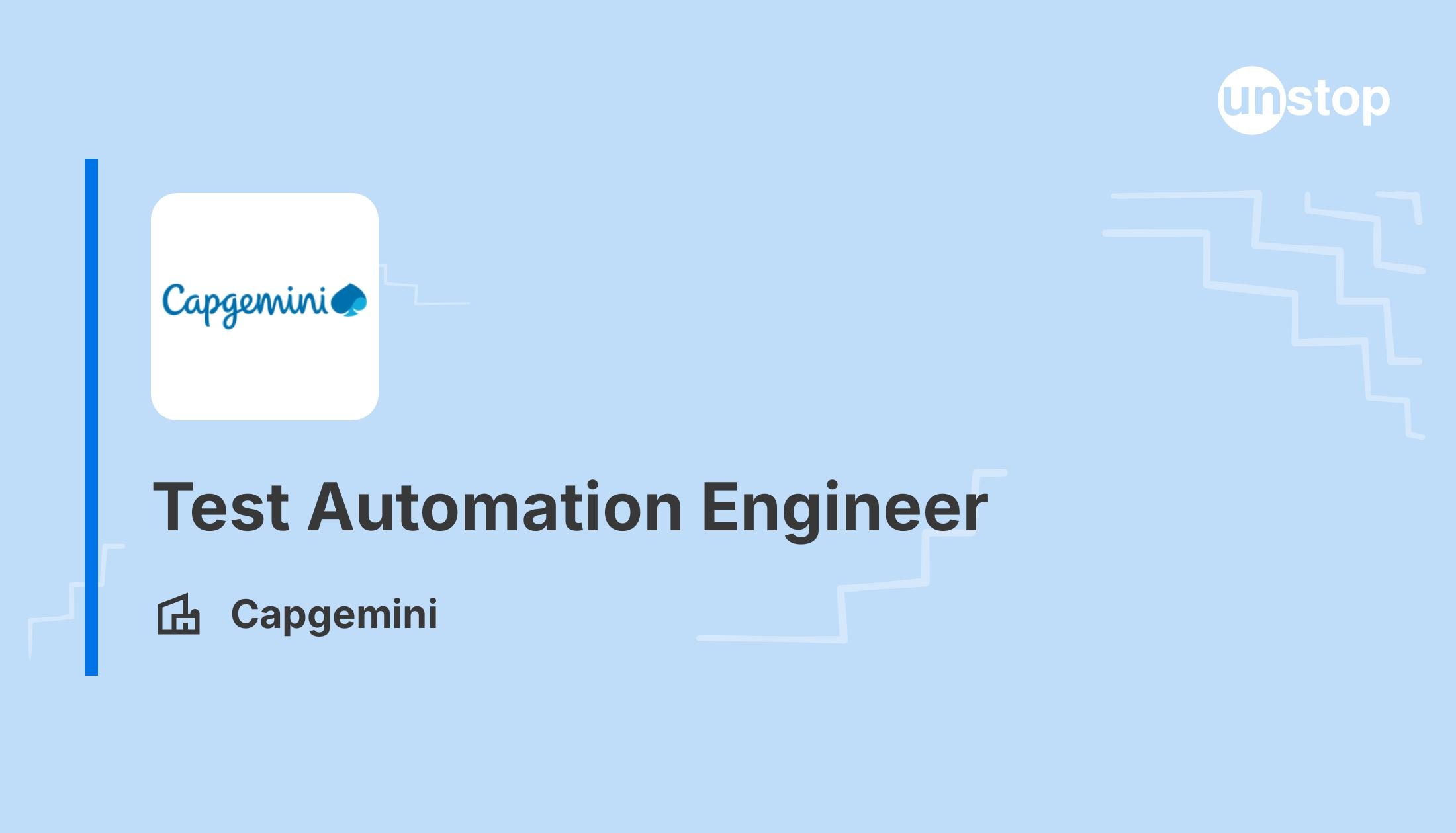 QA Automation Engineer – Testing Role at Capgemini
