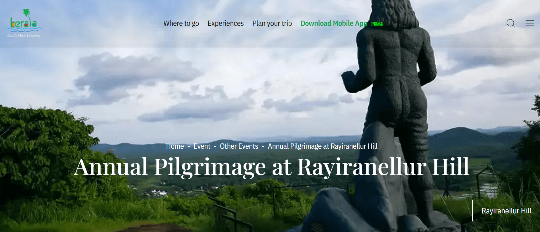 Annual Pilgrimage at Rayiranellur Hill