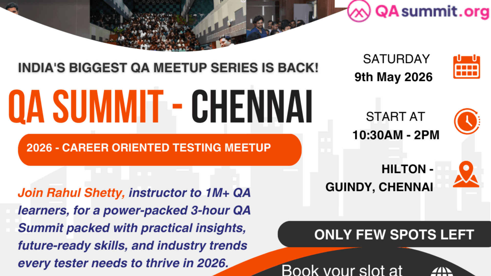 QA Summit Chennai 2026 at Hilton Guindy